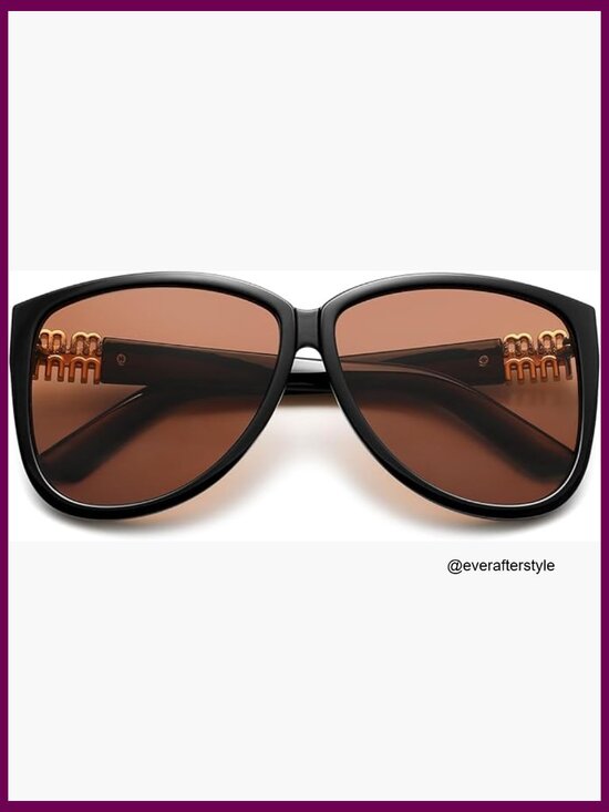 Oversized Retro Square Butterfly Sunglasses UV400 Protection Plastic Frame main image 5